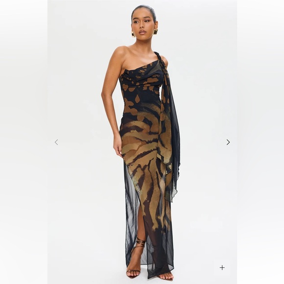 Murci SOLSTICE chiffon split hem maxi dress - Picture 1 of 3
